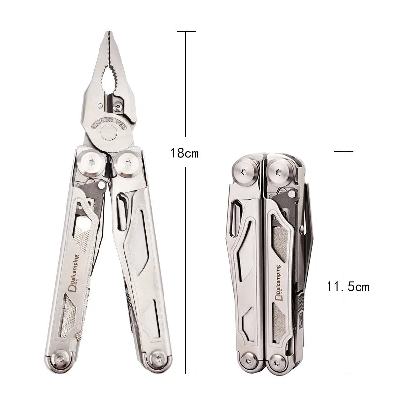 Daicamping DL30 Stainless Steel Multitool Pliers With Folding Tools